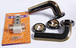 Ручка дверна тм "Bull" + клямка 45 мм метал. язичок ЛІКВІДАЦІЯ СКЛАДА