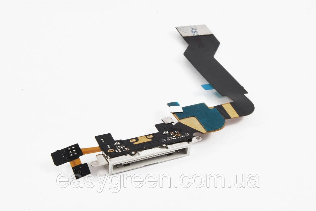 Apple iPhone 4S Шлейф роз'єму заряджання білий, фото 1