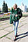 Кожушок з хутра норвезької чорнобурки смарагдового кольору, фото 8