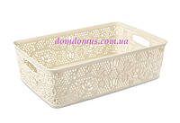 Корзина ажурная "Lace Mini basket" 10 л Tuppex, Турция, бежевая