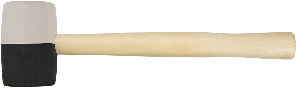 Киянка гумова дерев'яна ручка m-680гр, TOPEX 02A355, фото 2