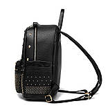 Рюкзак жіночий місткий з заклепками (сірий), фото 4