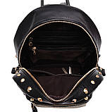 Рюкзак жіночий місткий з заклепками (сірий), фото 9