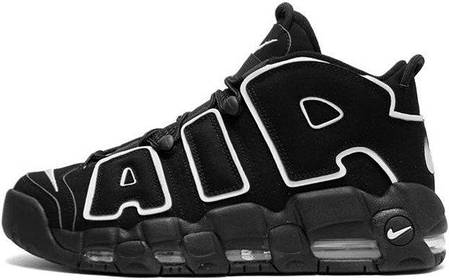 Кросівки чоловічі Найк Nike Air More Uptempo Black/White. ТОП Репліка ААА класу., фото 2
