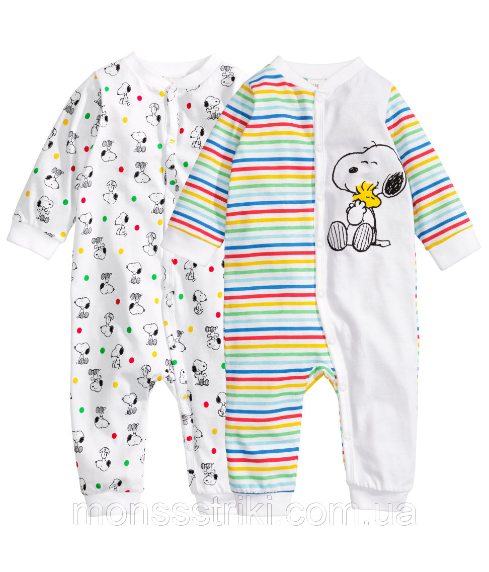 Чоловічки для новонародженого "Snoopy" 1-2 місяці, зріст 56 см, фото 1