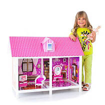 Ляльковий будиночок дитячий з меблями 2 кімнати+лялька Барбі 66882