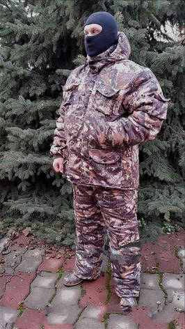 Зимовий костюм для риболовлі та полювання Клен Цифра, толстий шар синтефону, водонепроникна мембрана алова, -30с, фото 2