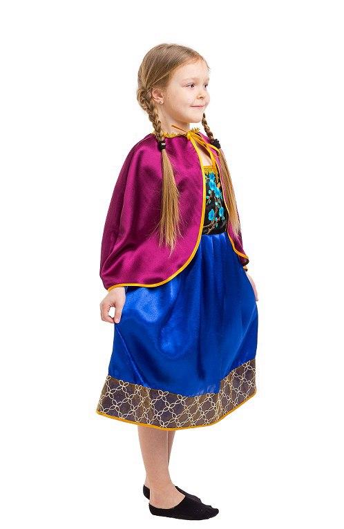 Детский карнавальный костюм Анна Холодное сердце (4 - 9 лет) Костюмы принцесс Диснея - фото 1 - id-p591383095