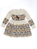 В'язане плаття для дівчинки "Віночок коричневий" 0809