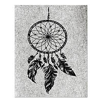 Фетр з принтом ЛОВЕЦЬ СНІВ, 33x25 см, китайський жорсткий 2 мм