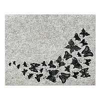 Фетр з принтом МЕТЕЛИКИ, 33x25 см, китайський жорсткий 2 мм