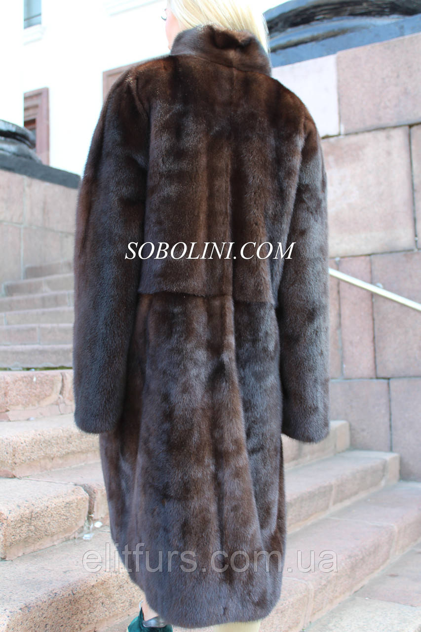 Шуба-пальто с английским воротником из норки Копенгаген аукцион - фото 3 - id-p591454783