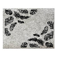 Фетр з принтом ПІР'Я, 33x25 см, китайський жорсткий 2 мм