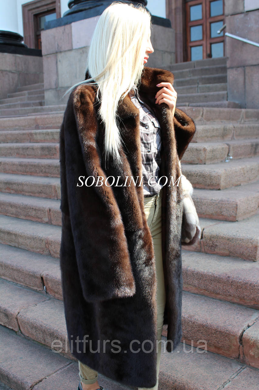 Шуба-пальто с английским воротником из норки Копенгаген аукцион - фото 8 - id-p591454783