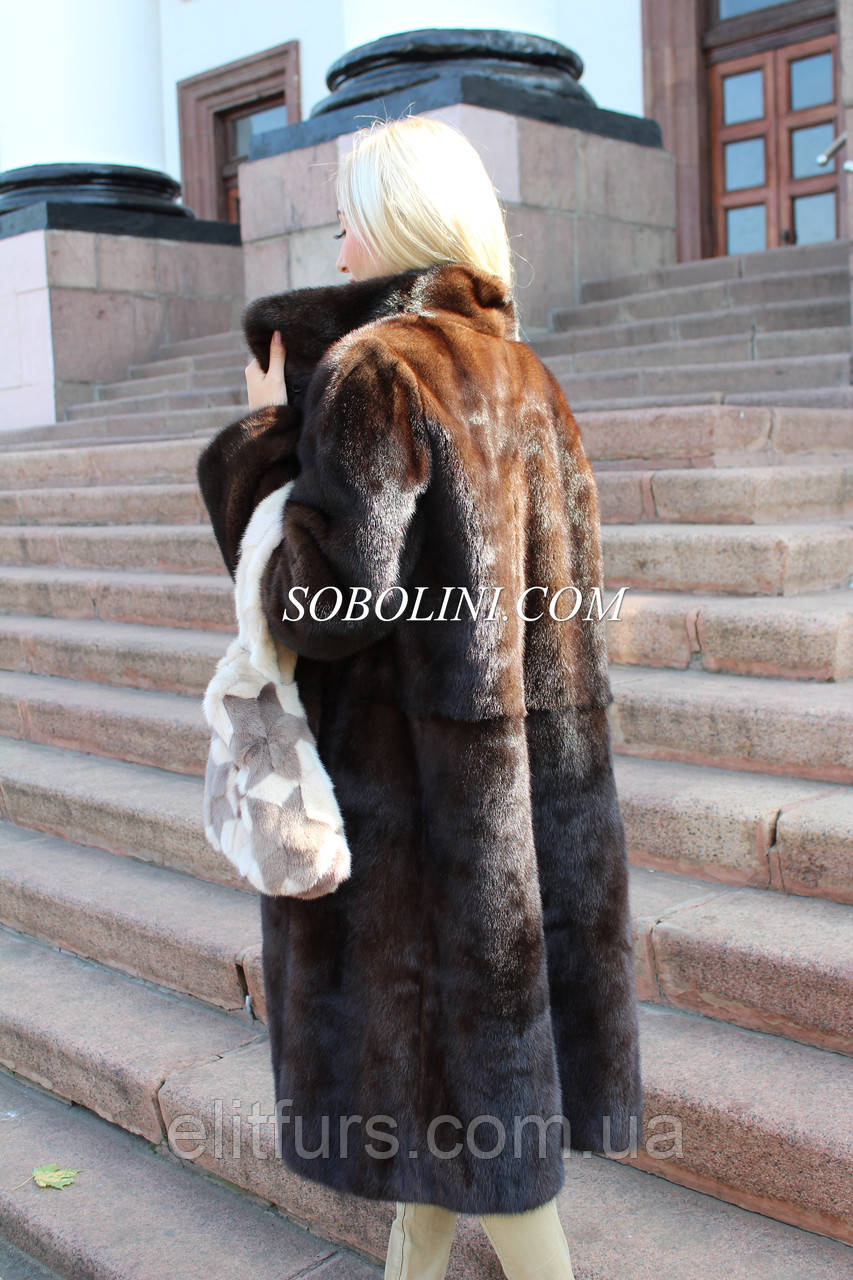 Шуба-пальто с английским воротником из норки Копенгаген аукцион - фото 9 - id-p591454783