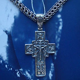 Срібний хрестик із розп'яттям, 10 грамів