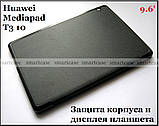 Зручний міцний чохол книжка Huawei Mediapad T3 10 AGS-L09 (W09), чохол чорний TFC еко шкіра PU, фото 3