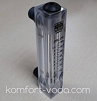 Ротаметр панельного типу Z-300K1, 1/2", 0.5-4.0 л/хв (без регулятора потоку)
