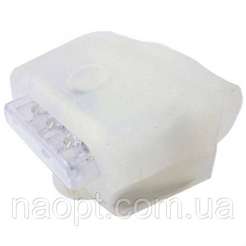 Велосипедна Фара. Силіконова 4 діода. Велосипедний ліхтар. Ліхтар для велосипеда. Вело світло. Велосвет., фото 1