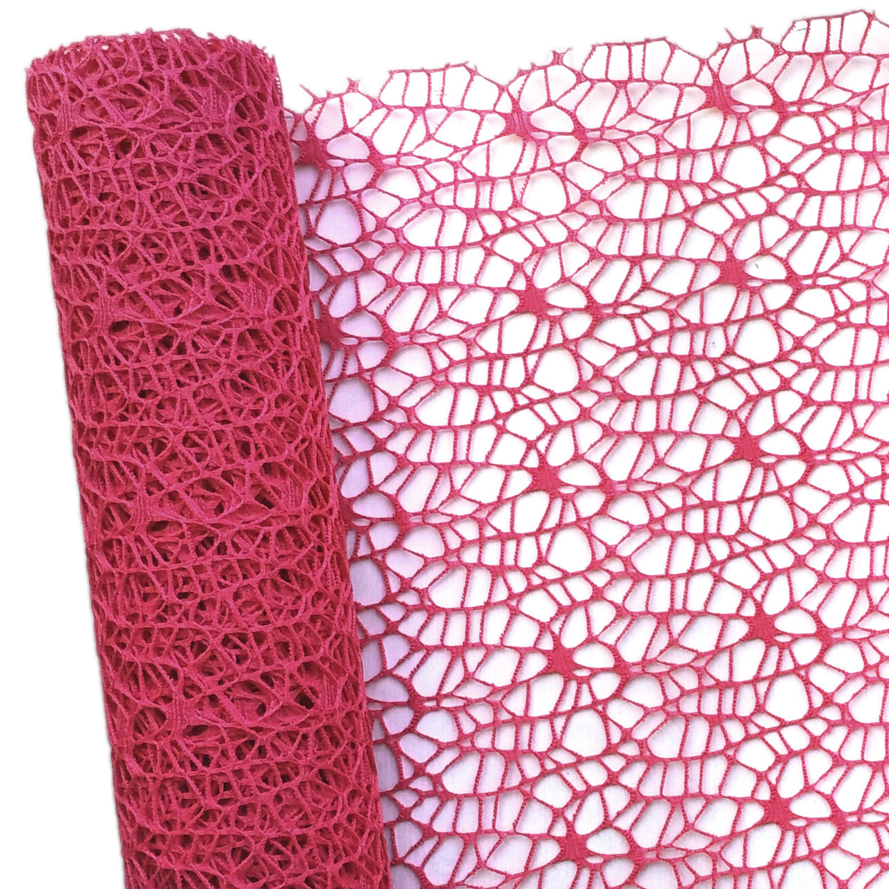 Сітка флорична Poly net 1 рожева 53 см х 5 ярдів, фото 1