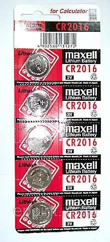 Батарейка, елемент живлення MAXELL Lithium, тип CR2016, 1 шт., фото 1