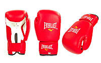 Рукавиці боксерські PVC на липучці ЮНІОР Everlast (р-р 4-12oz, червоний)