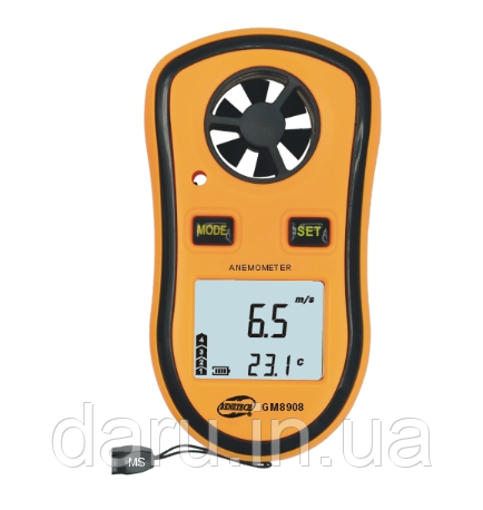 Цифровий анемометр Benetech GM8908 ( TAM817 ) ( 0,7-30м/с) (крок виміру - 0,1 м/с) з вимірюванням температури