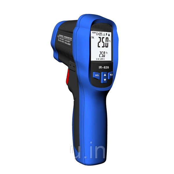 Пірометр FLUS IR-820 ( SRF720 ) (-30...+500 С) з термопарою К-типу (-50 ° с до +1370℃) 13:1