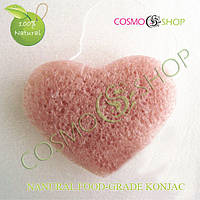 Спонж Конжаковый сердечко. Konjac sponge heart зелений чай