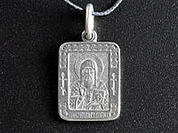 Натільна ікона Олександр Святий князь Олександр Невський Метал з срібним покриттям 3х2х0,2 см (05050)