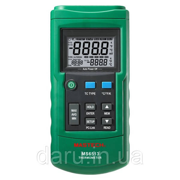 Термометр Mastech MS6513 (-200~1372℃) з термопарою К-типу і сумісністю з термопарами J,T,E,R,S,N типів, ЗА