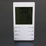 Термогігрометр HTC-2S (0 °C... +60°C; 20%...99%) з календарем, годинником і будильником, фото 7