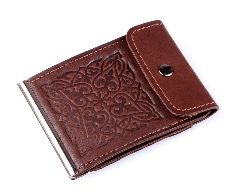 Кожаный зажим для денег (Арт Кажан), цена 530 грн — Prom.ua (ID#590055480)