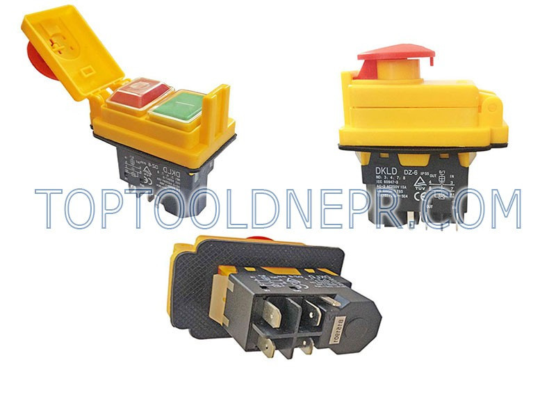 Кнопка для бетономішалки, 5 контактів в захисному корпусі, фото 1