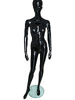 Гіпсовий жіночий манекен чорний глянсовий з човником "CW-3"
