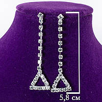 Сережки "Трегулятор на лінії страз"