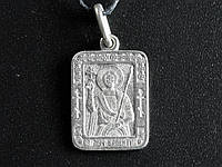 Нательная икона Валентин Святой мученик Валентин Доростольский Металл с серебряным покрытием 3х2х0,2см (05080)