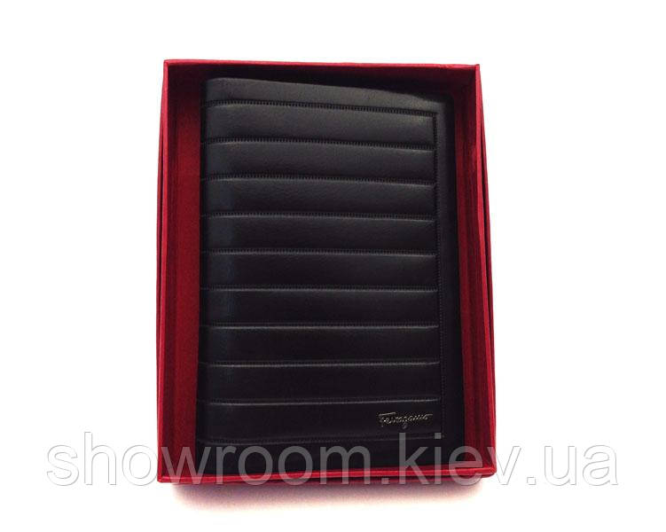 Чоловіча обкладинка для паспорта (F-7101) black leather