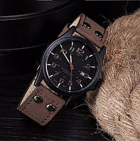 Чоловічий наручний годинник із датою "Soki" кавовий