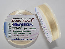 Нитка для бісеру TYTAN 80 No2545. Персиковий дуже світлий 80 м