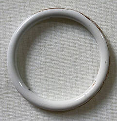 Кільце звичайне д. 25 мм, біле золото