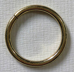 Кільце звичайне д. 25 мм, золото