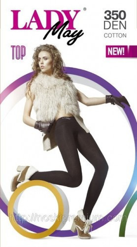 Колготки жіночі х/б Lady May Cotton 350 Den, 5-6 р. шоколад ЛЖЗ-1244