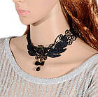 Чокер мереживної троянди, намисто готика, чорний, фото 3