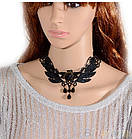 Чокер мереживної троянди, намисто готика, чорний, фото 5