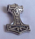 Молот Тора 7 з чорнінням скандинавський оберіг з срібла 925 проби, фото 2