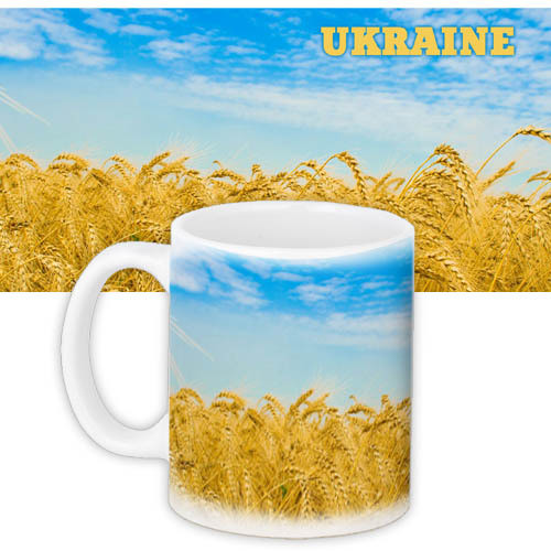 Чашка з принтом Колоскове поле 330 мл (KR_UKR083)