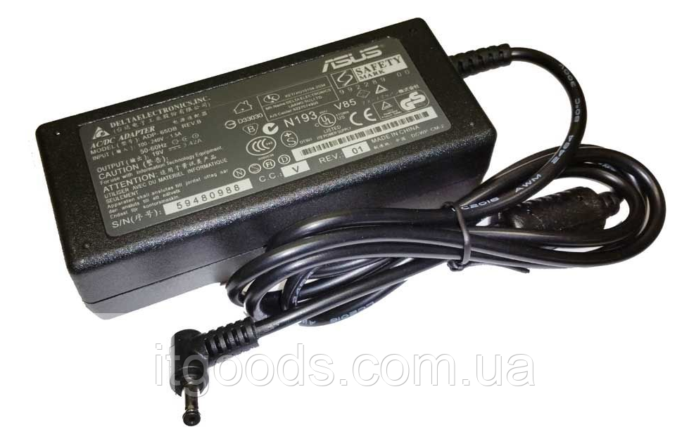 Блок питания Asus 19V 3.42A 65W F201E Q200E S200E S200E X201E X202E UX21A UX31A UX32A U38N UX42VS - фото 1 - id-p592218125