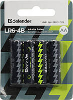Батарейка DEFENDER Alcaline AA/LR6 (4 шт)