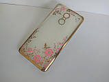 Чохол бампер із золотими стразами та квітами Xiaomi redmi Note 4x, фото 3